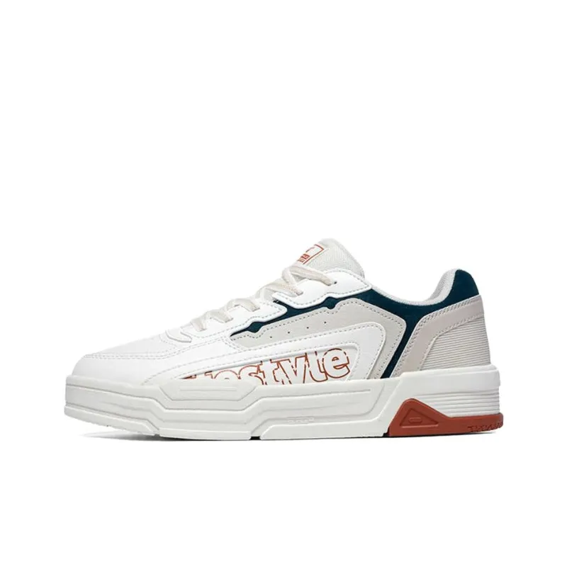 361° Coverage Cushioning Wear Resistant Lightweight Low Top Skateboard Shoes Men's White Blue-0