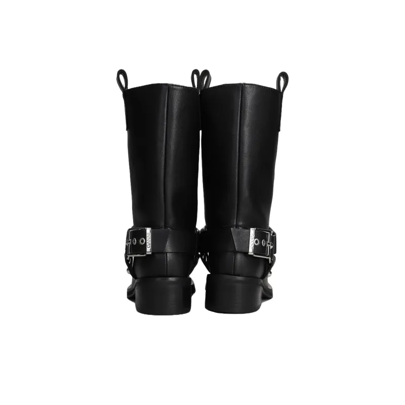 GANNI Mid Shaft Biker Boots Women's-4