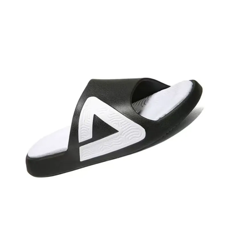 PEAK Tai Ji1.0 Slip Resistant Odor Resistant Slide Slippers Men's Black White-2