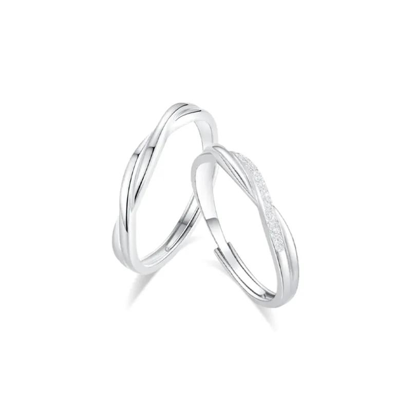 LUCA Sterling Silver Rings Unisex #Sweet Love # Gift Box Set-0