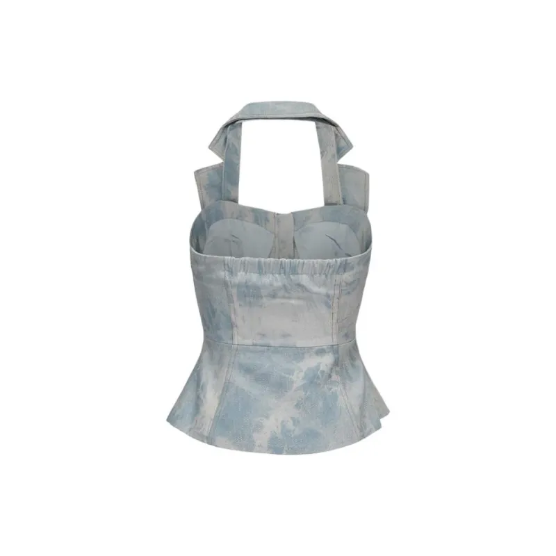 GIMING Tank Tops Women's Blue-1