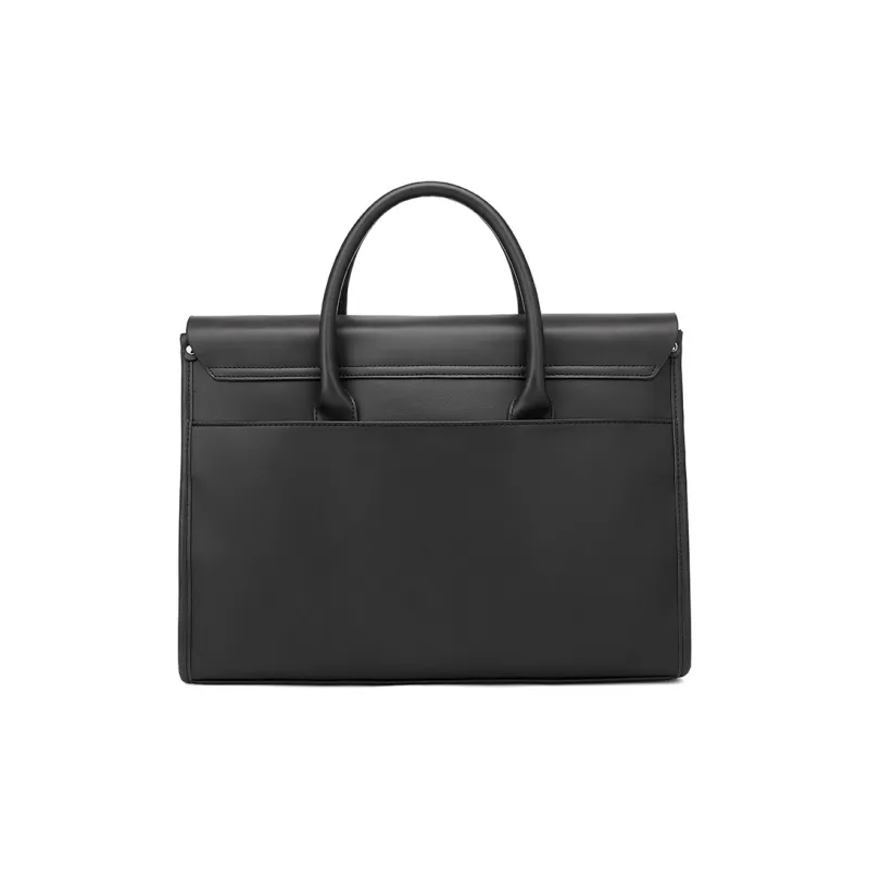 FAIRWHALE Synthetic Leather Briefcase Commute Single Shoulder Bag Regular Men's Black-1
