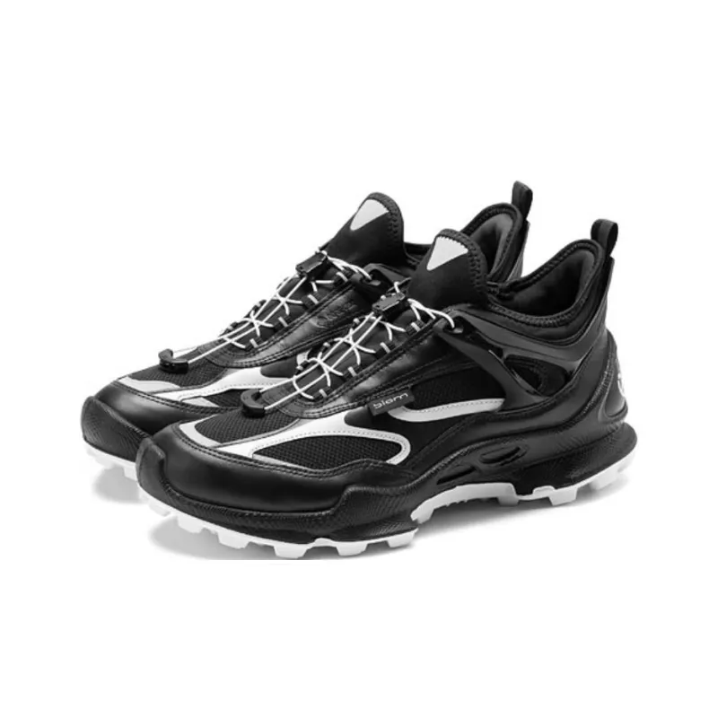 Ecco Striding C Waterproof And Breathable Rebound Low-Top Running Shoes Men's Black-3