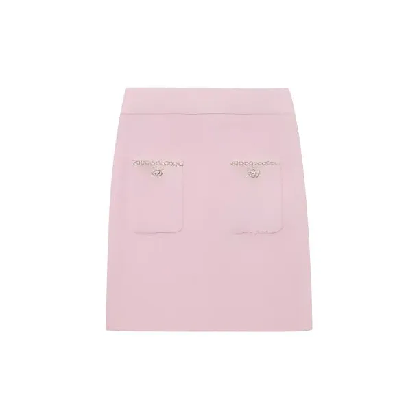 Self portrait Casual Short Skirts Women's Pink-5