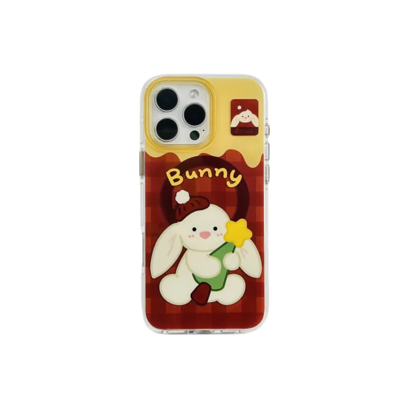 Wei Xin Acrylic Material Rabbit Magnetic Stand Phone Cases Compatible With IPhone 16/15 Pro Max/Apple 13/14 Pro/Max-5