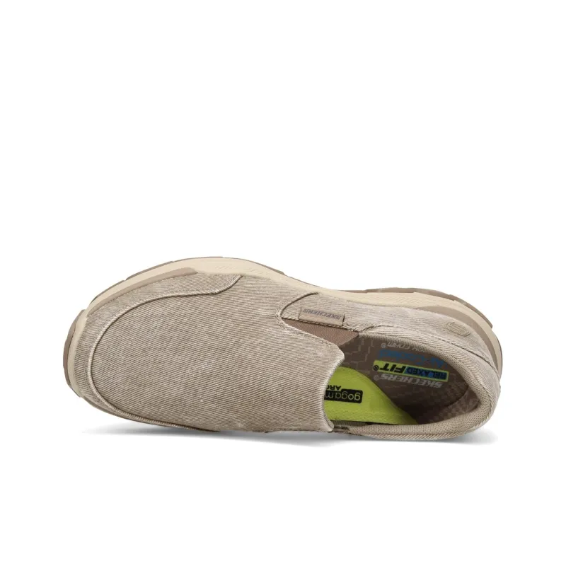 Skechers Respected Anti-Slip Wear-Resistant Low-Top Casual Shoes Men's Taupe-3