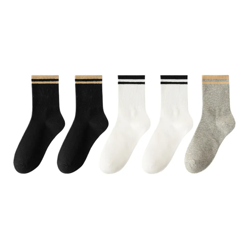 Cotton Gene Mid Calf Socks Women's Box 5 Pack-4