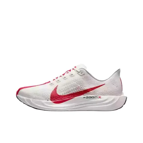 Nike Anti Slip Wear Resistant Low Top Running Shoes Men's White Red