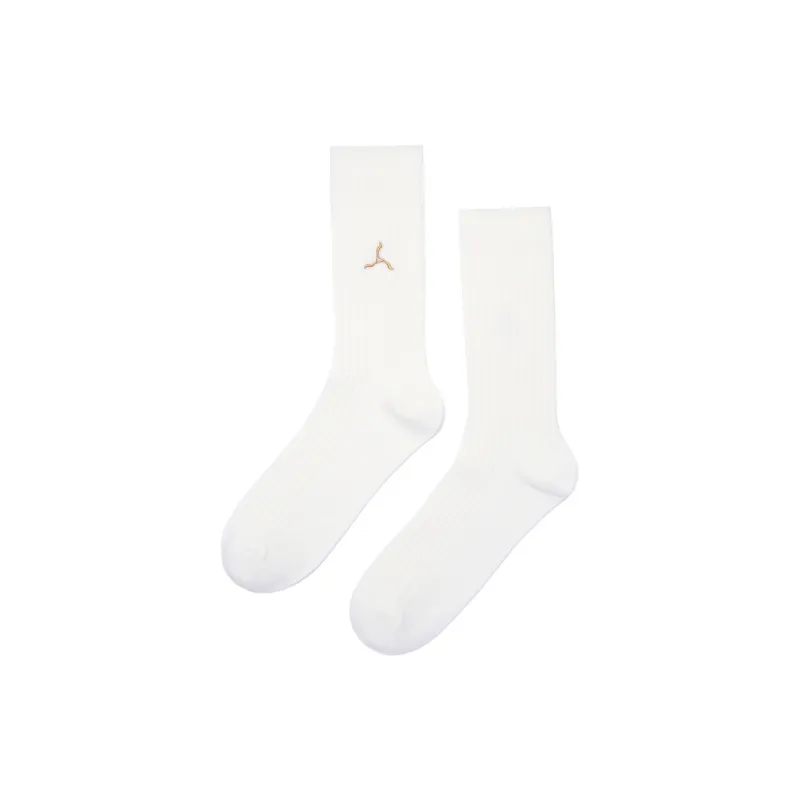 LI NING 1990 Golf Series Mid Calf Socks Unisex 1 Pack Standard White-0