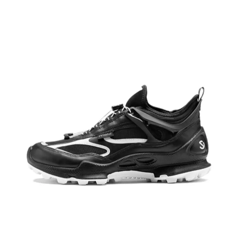 Ecco Striding C Waterproof And Breathable Rebound Low-Top Running Shoes Men's Black-0