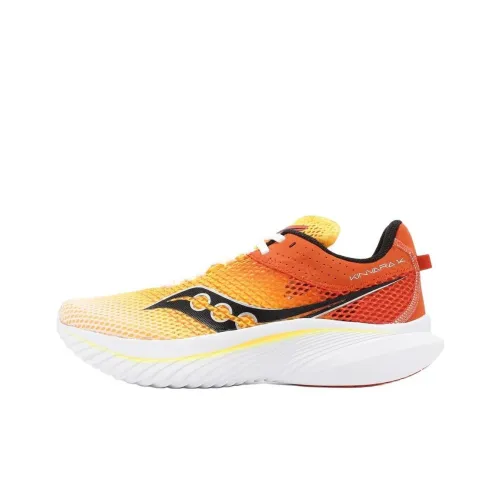 Saucony Kinvara 14 Wear resistant And Lightweight Low Top Running Shoes Men's Orange