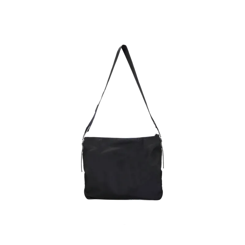 PRADA Leather Crossbody Bag Men's Black-5