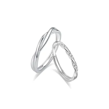 LUCA Sterling Silver Rings Unisex Silver #Sweet Love Confession # Gift Box Set