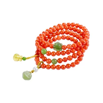 S&A Southern Red Agate Fine Jade Bracelets Women's