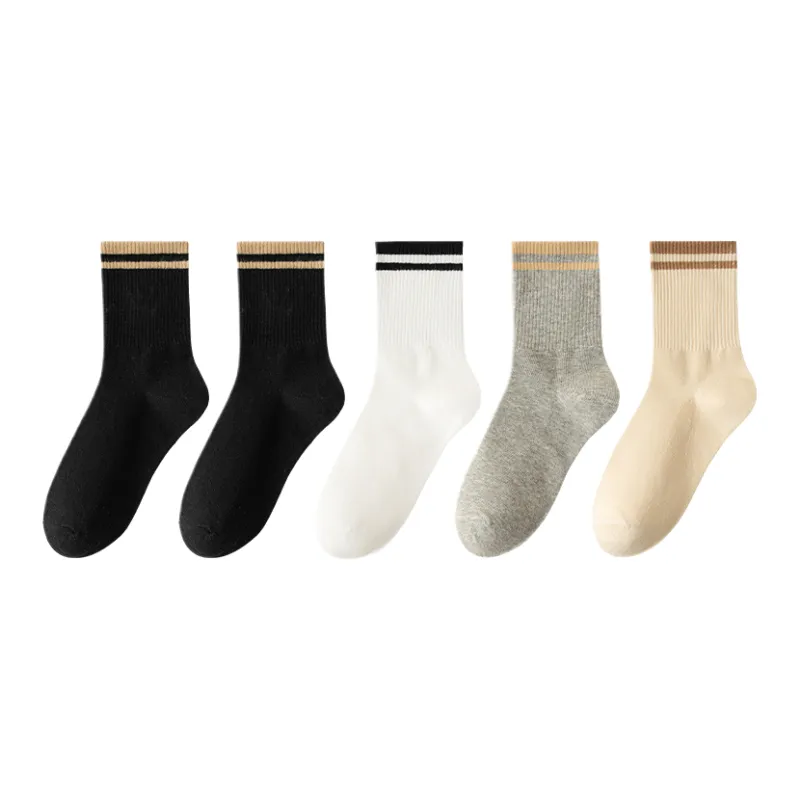 Cotton Gene Mid Calf Socks Women's Box 5 Pack-2