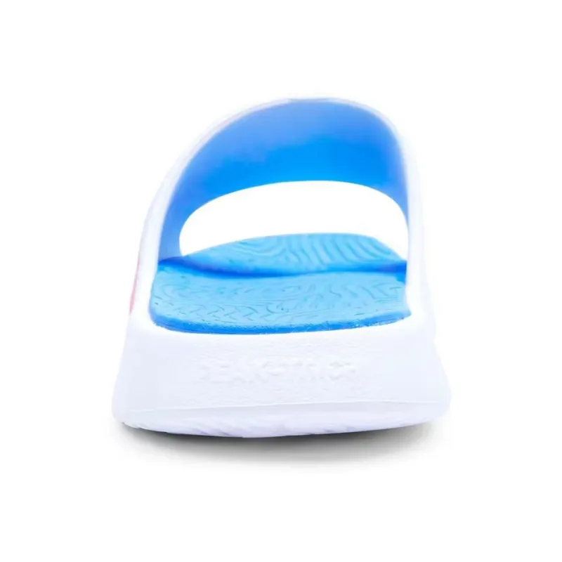 PEAK Tai Ji1.0 Slip Resistant Odor Resistant Slide Slippers Men's White Blue Red-4