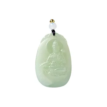 Shujie Hetian Jade Pale Greenish White Jade Unisex