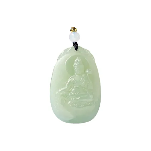 Shujie Hetian Jade Pale Greenish White Jade Unisex