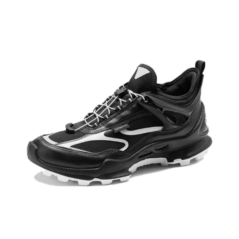Ecco Striding C Waterproof And Breathable Rebound Low-Top Running Shoes Men's Black-1