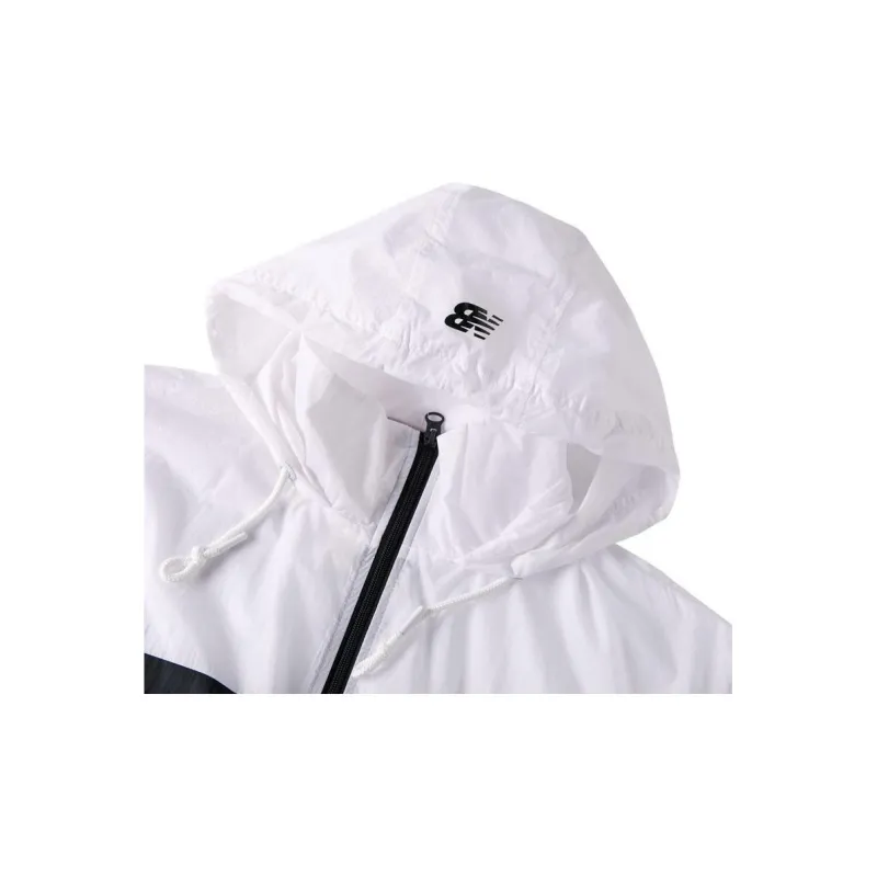 New Balance Windproof Breathable Wear Resistant Windbreaker Jacket Unisex Black White-3