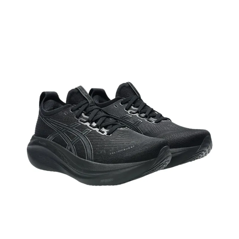 Asics Wear-Resistant Low-Top Sprint Running Shoes Women's Black Gray Color-2
