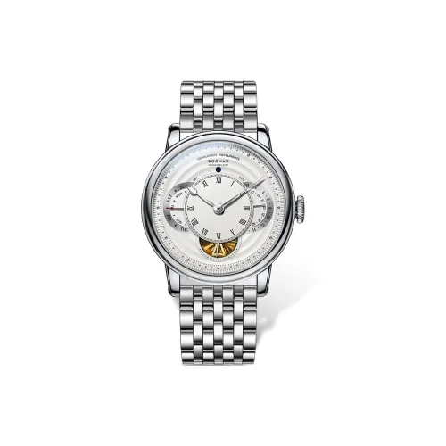 BORMAN Automatic Mechanical Movement Stainless Steel Watchband Men's Watches White Dial