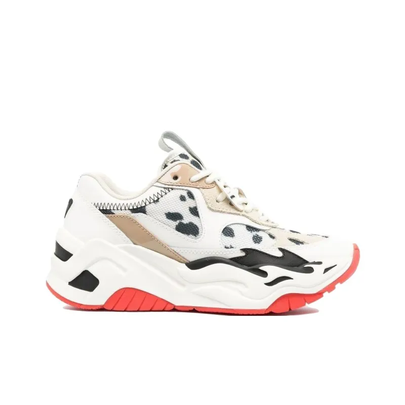 Just Cavalli Gymnastics Low-Top Casual Shoes Women's White Black Red-1