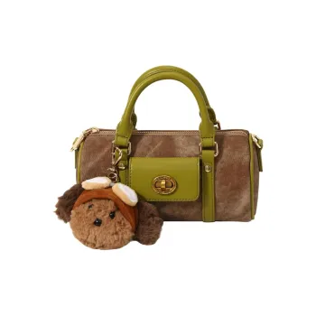 PAYOT Microfiber Synthetic Leather Handbag One Shoulder Crossbody Regular Women's Khaki With Green
