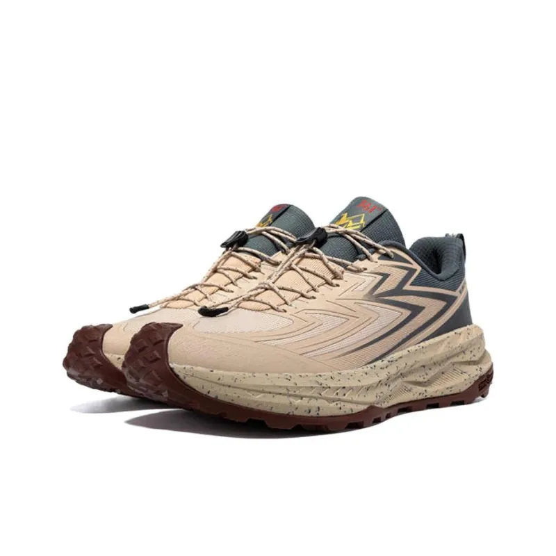 361° Anti-Slip Wear-Resistant Low-Top Outdoor Shoes Men's Brown Gray-1