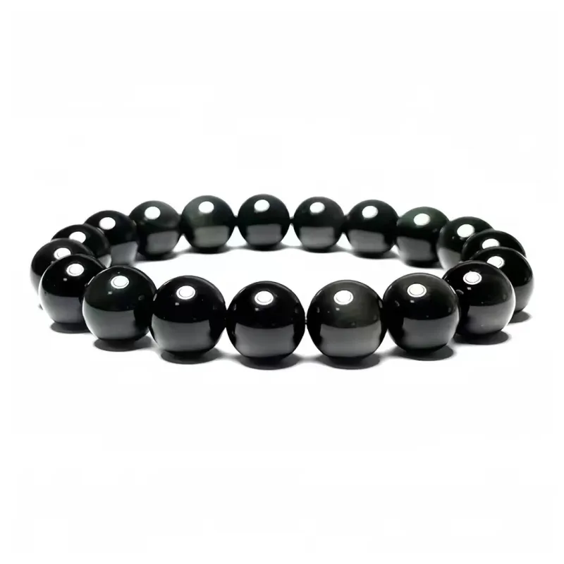 Bubble Scallops Obsidian Bracelets Unisex-0