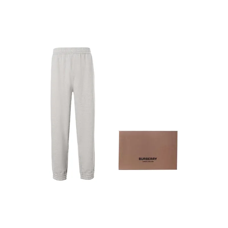 Burberry Knitted Sports Pants Men's Light Gray-7