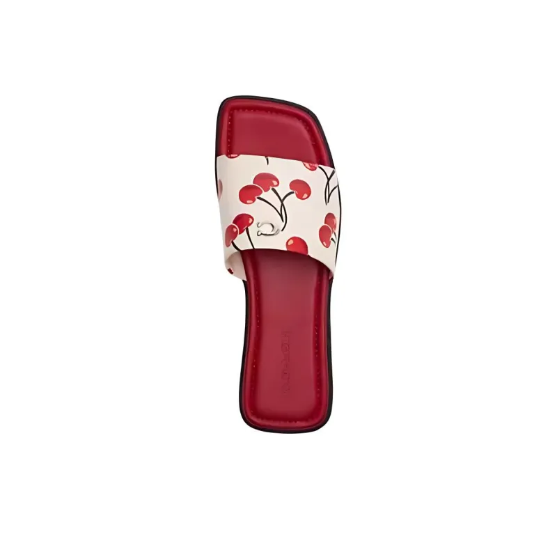 COACH Slide Slippers Women's Red-3