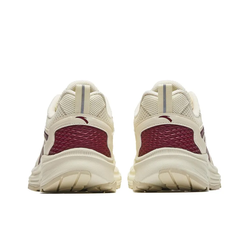 Anta Anti-Slip And Wear-Resistant Breathable Low-Top Casual Running Shoes Men's Beige Red-5