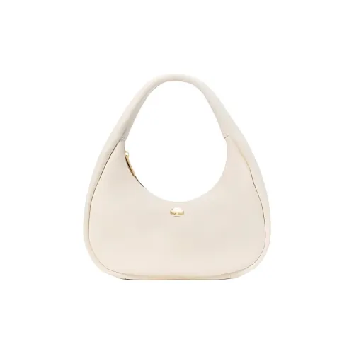 Kate Spade Litchi Grain Leather Handbag, Shoulder Bag Large Size Women's Crumbly Pastry White