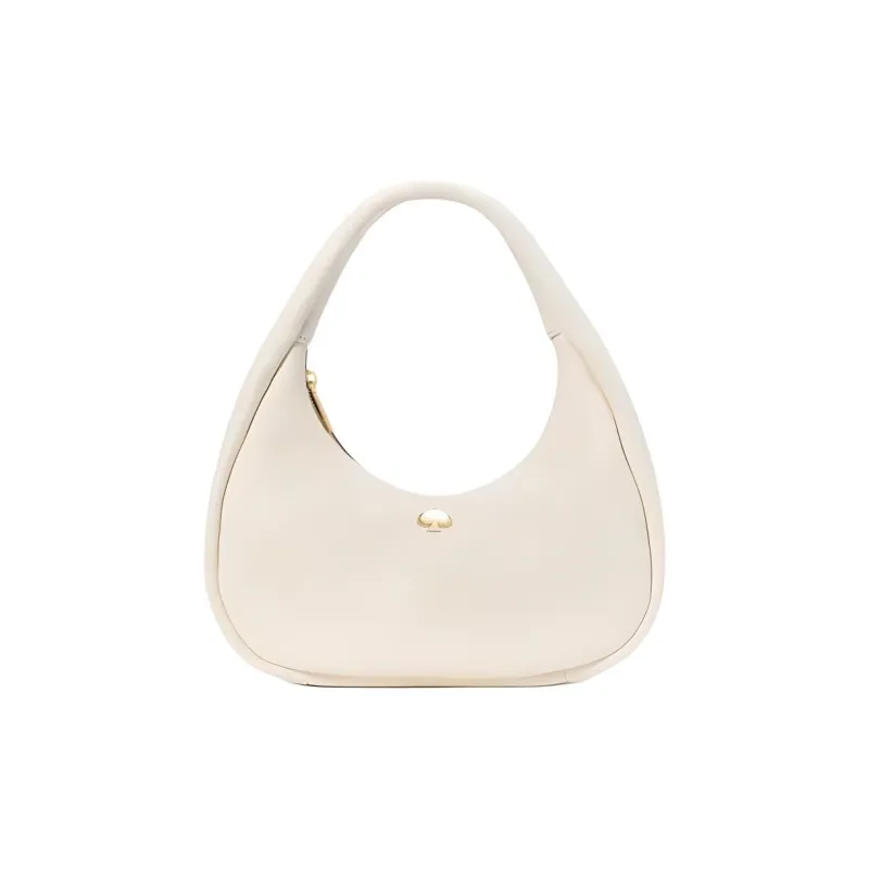 Kate Spade Litchi Grain Leather Handbag, Shoulder Bag Large Size Women's Crumbly Pastry White-0