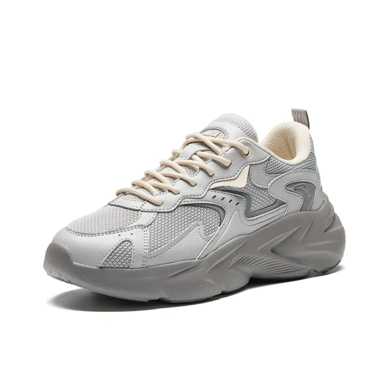 Anta Anti-Slip And Wear-Resistant Breathable Low-Top Casual Shoes Women's Gray-2