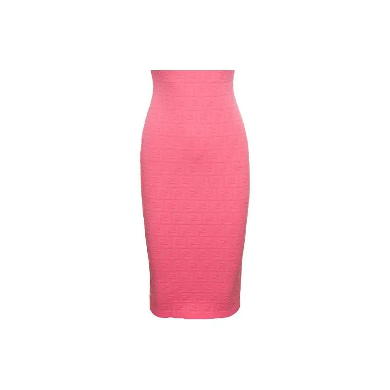 FENDI Monogrammed Turtleneck Dress-3