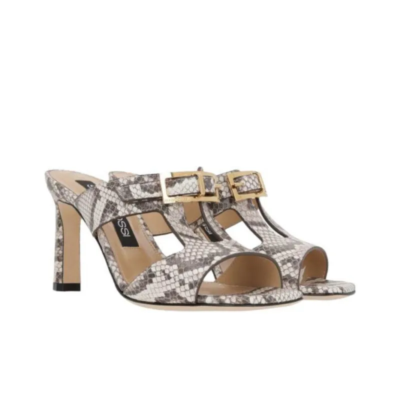 SERGIO ROSSI Embossed Heeled Sandals Women's-2