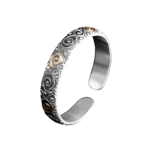 RURA S999 Fine Silver Bangles Women's Silver-0