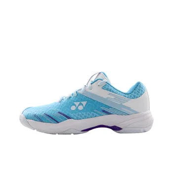 YONEX Cushioning Anti Slip And Wear Resistant Coverage Low Top Badminton Shoes Men's Light Gray Blue White