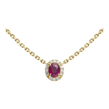 Redline Gold Diamond Ruby Necklaces Women's Gold