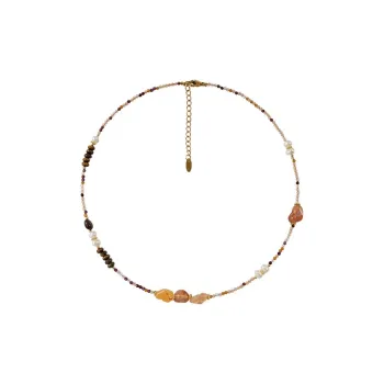 GITHA Tiger's Eye Stone Necklaces Unisex