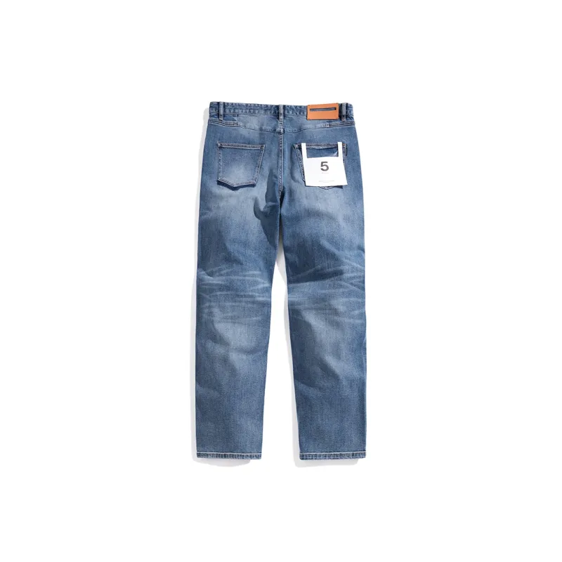 PEACEBIRD MEN Jeans Men Denim Medium Blue, Batch 1-1