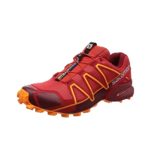 SALOMON Speedcross 4 Anti Slip Wear Resistant Low Top Trail Running Shoes Men's Red