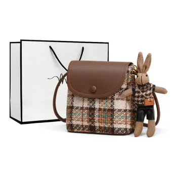 MILLIE'S Fabric, Synthetic Leather Crossbody Bag Women's Coffee