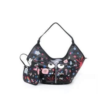 EYE THEME PU Graffiti Storage Shoulder Bag Regular Women's Multicolor