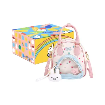 Miffy Synthetic Leather Shoulder Bag, Crossbody Bag, Handbag Small Size Women's White/Brown