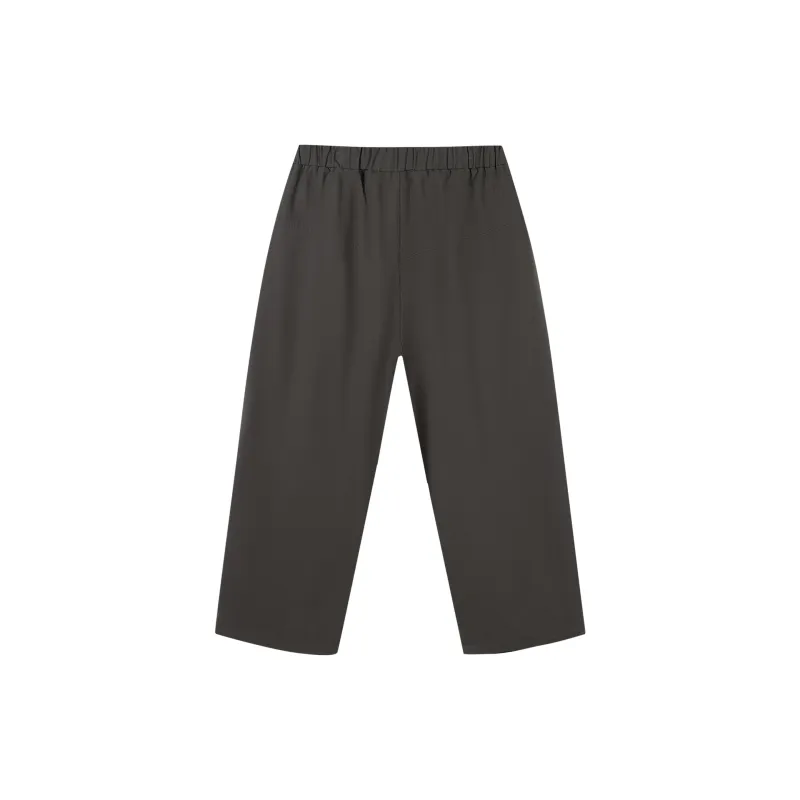 PJ's Vigor Casual Pants Unisex Carbon Gray With Orange Yellow-1