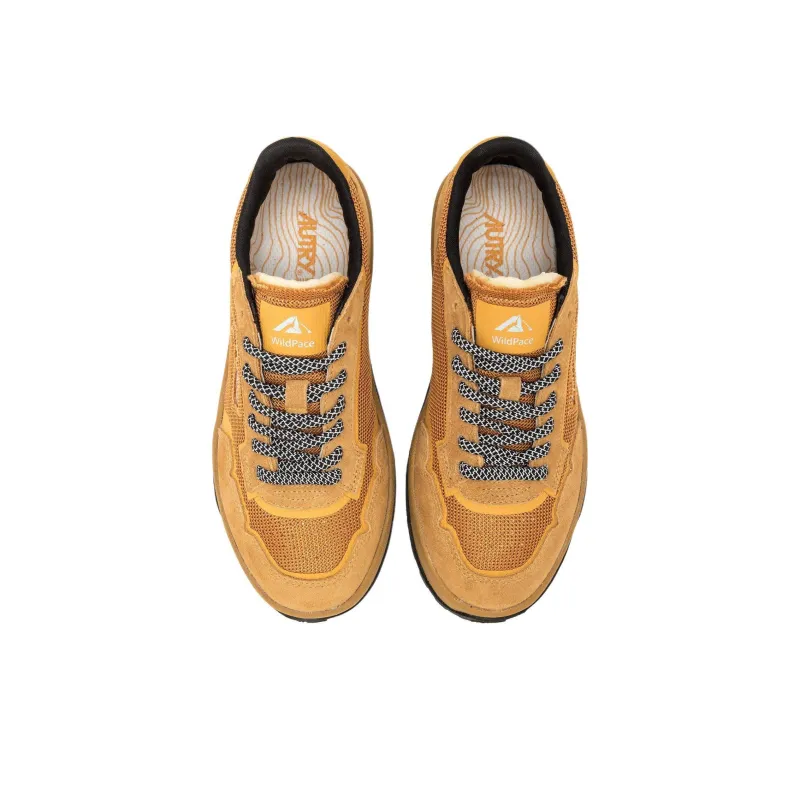 AUTRY Wildpace Slip Resistant Low Top Skateboard Shoes Men's Yellow Brown-3