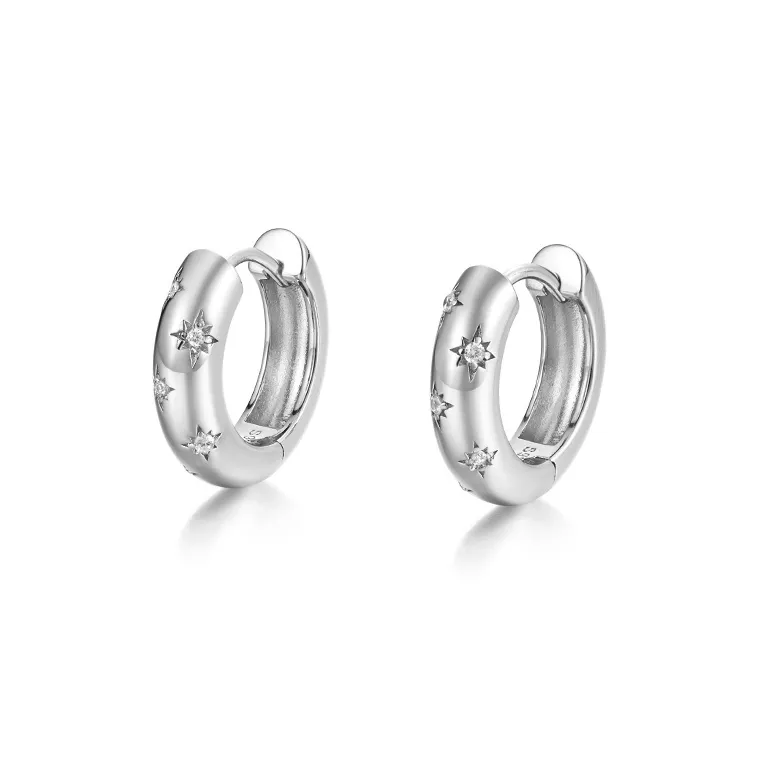 IDEAGEMER 925 Sterling Silver Earrings Men's-4